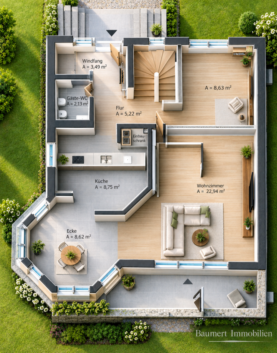 Grundriss EG (visuelle Anregung) Doppelhaush�lfte Berlin