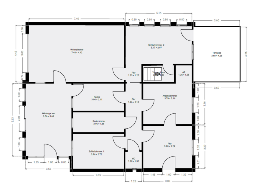 Grundriss EG Einfamilienhaus Berlin