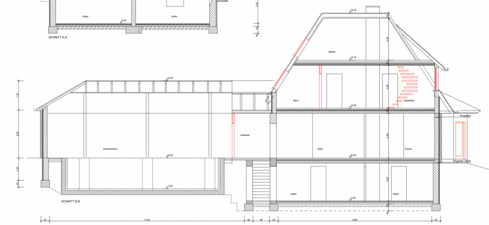 Schnitt2 Einfamilienhaus Berlin
