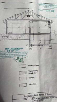 Schnitt Bungalow mit 3 Zimmern und Teilkeller in Mahlsdorf Nord