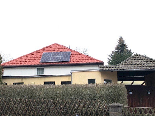 Blick von der Strasse Einfamilienhaus Lehnitz