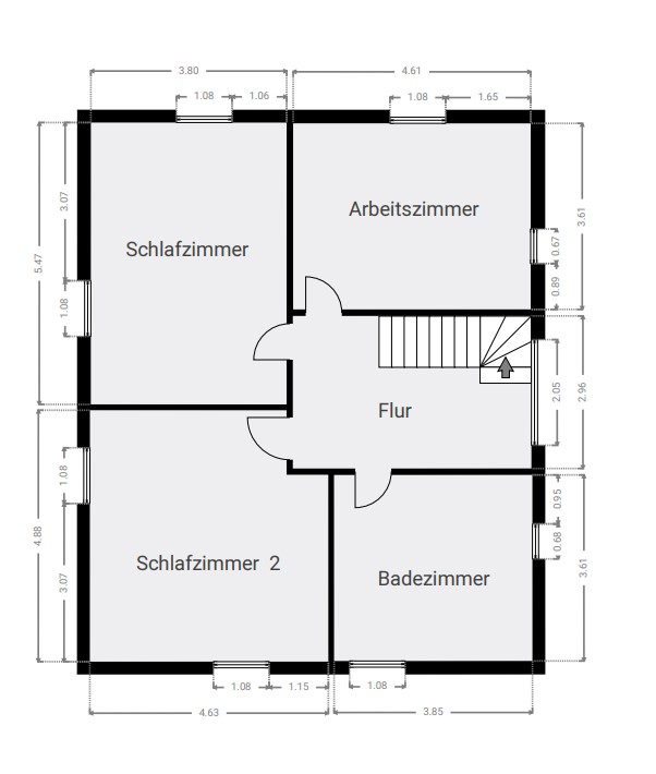 Grundriss DG Einfamilienhaus Berlin