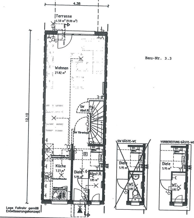 Grundriss EG Reihenhaus Berlin