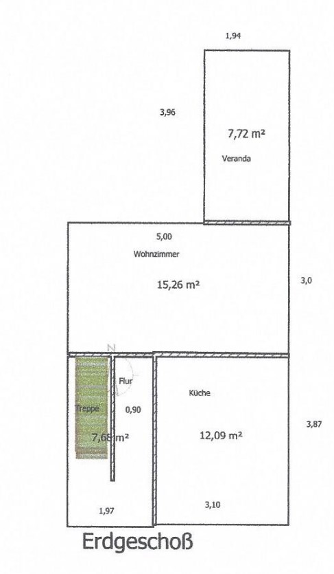 Grundriss EG Reihenmittelhaus Berlin