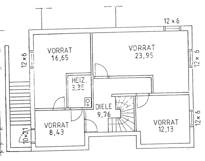Grundriss KG Dachgeschosswohnung Berlin