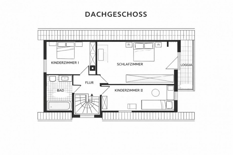 Grundriss DG Einfamilienhaus Berlin