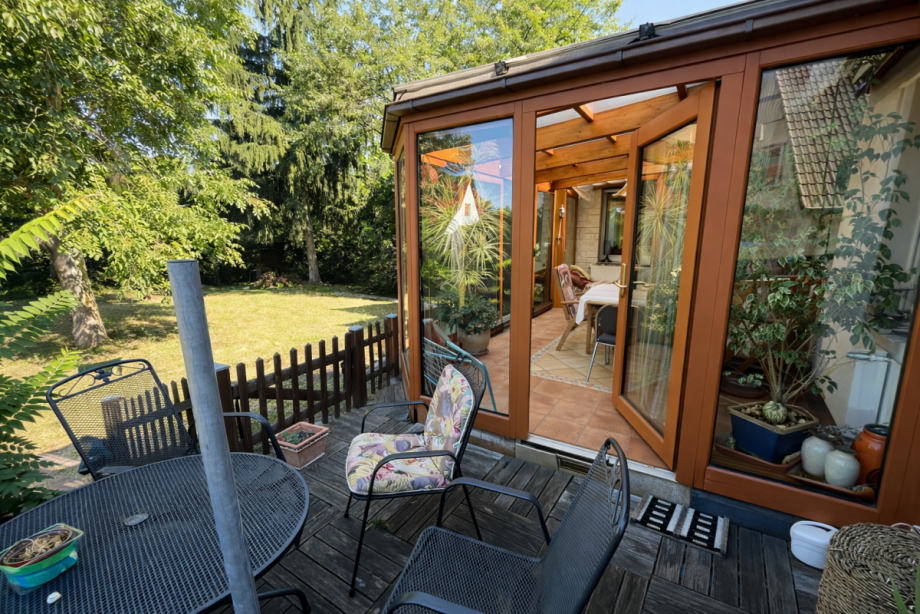Terrasse zum Garten Einfamilienhaus Berlin