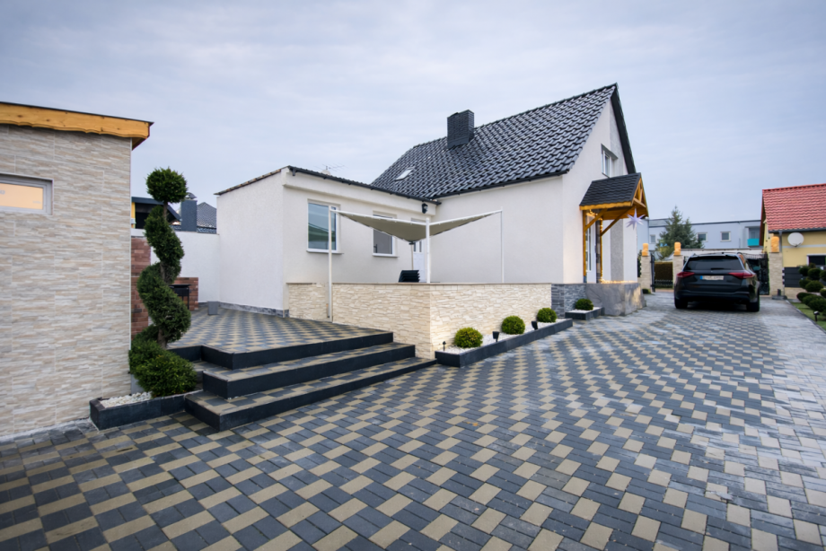 Hausansicht aus dem Garten Einfamilienhaus Kloster Lehnin