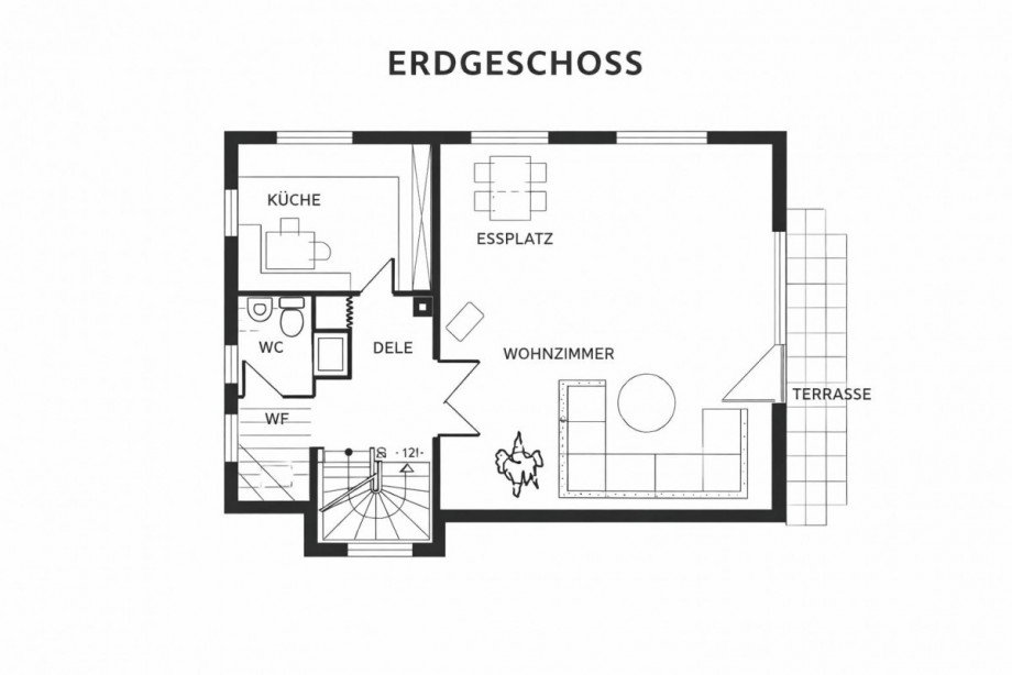Grundriss EG Einfamilienhaus Berlin