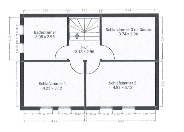 Grundriss OG Doppelhaush�lfte Berlin