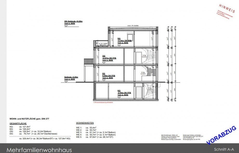 Schitt A-A MFh 2022 Kaulsdorf-S�d Grundst�ck Berlin