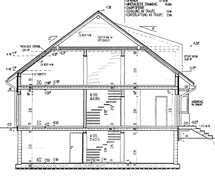 Schnitt Doppelhaush�lfte Berlin