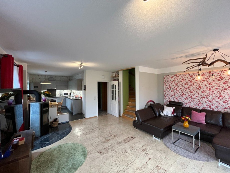 Wohnzimmer mit offener K�che Doppelhaush�lfte Berlin