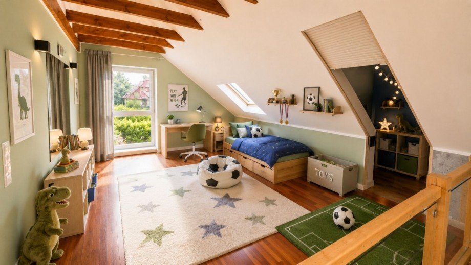 Zimmer1 DG Einrichtungsbeispiel Einfamilienhaus Berlin
