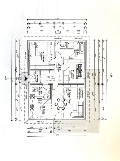 Grundri� Bungalow Berlin
