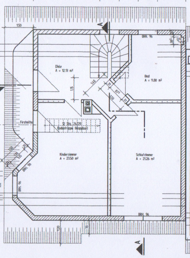 Grundriss 1. OG Doppelhaush�lfte Berlin