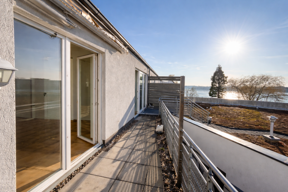 Wasserblick von der Terrasse Wohnung Berlin
