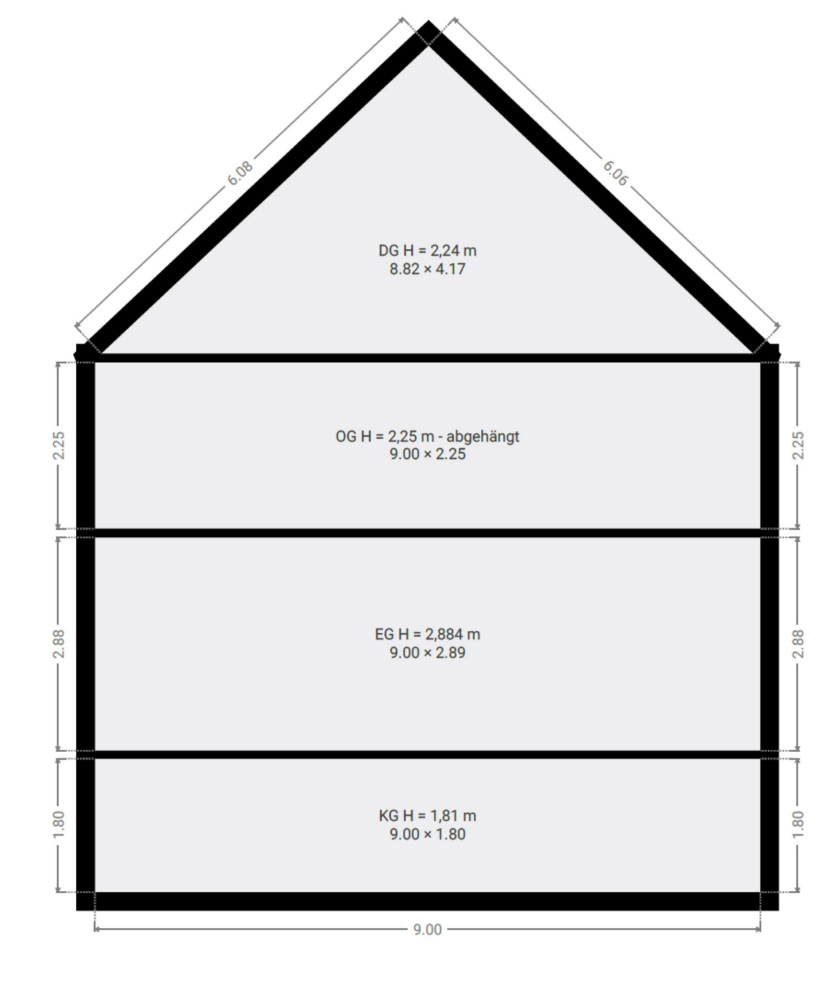 Schnitt Zweifamilienhaus Berlin