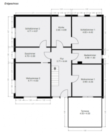 Grundriss EG Einziehen & Wohlf�hlen - Bungalow in Kaulsdorf S�d