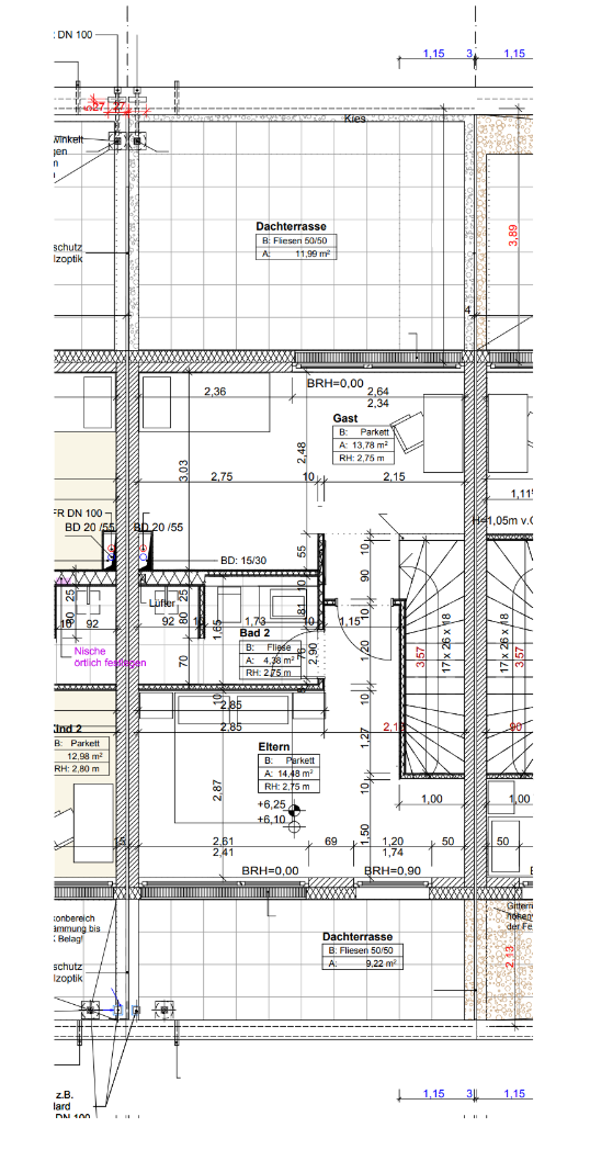 Grundriss DG Reihenmittelhaus Berlin