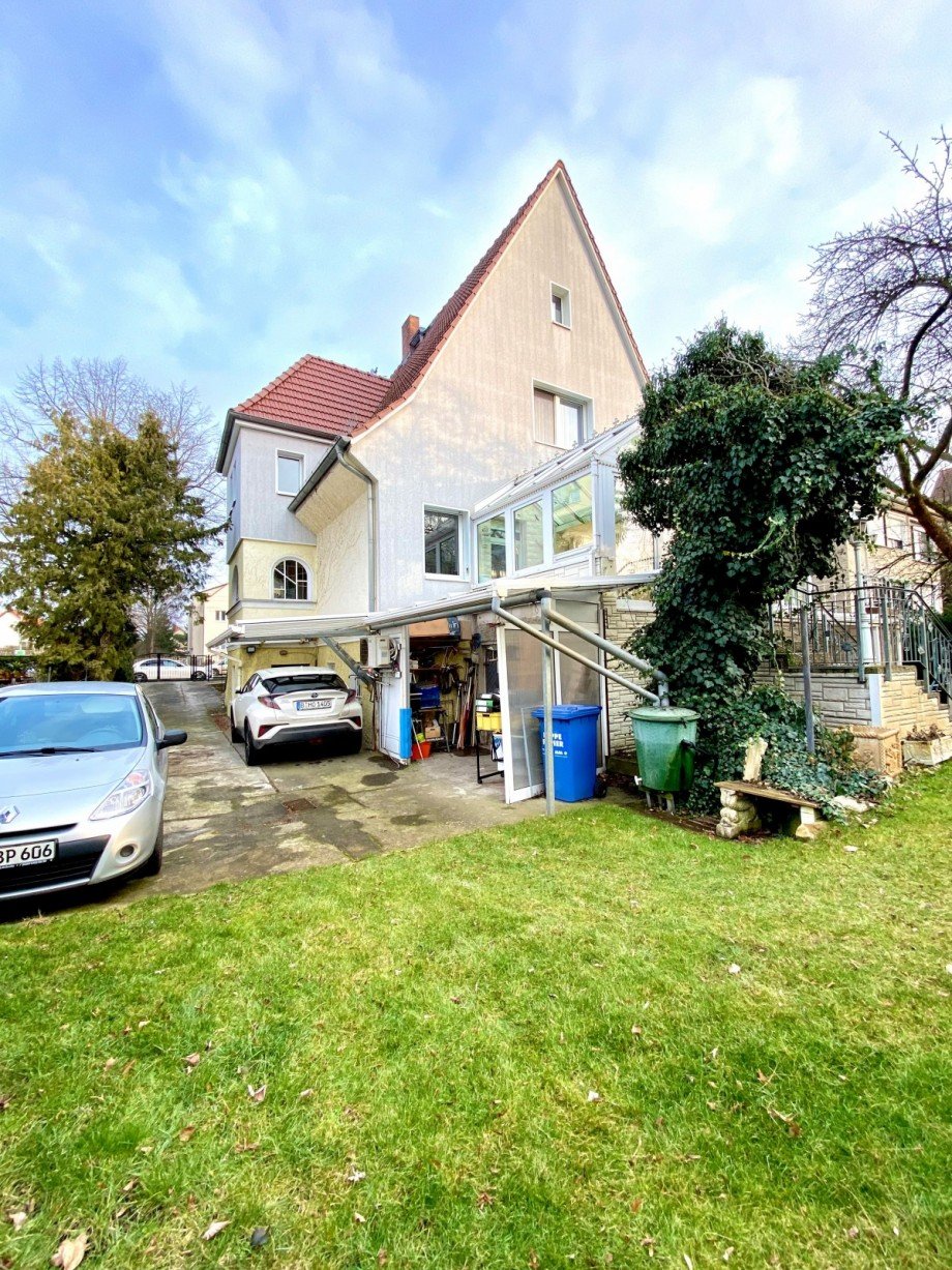 Blick vom Gartenhaus Einfamilienhaus Berlin