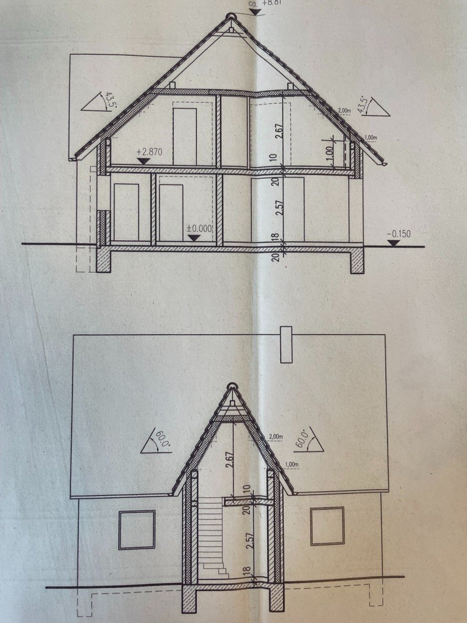 Schnitt Einfamilienhaus Waldesruh