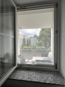 Balkonblick aus dem Schlafzimmer Provisionsfrei moderne & unvermietete 2 Raum Wohnung in Adlershof