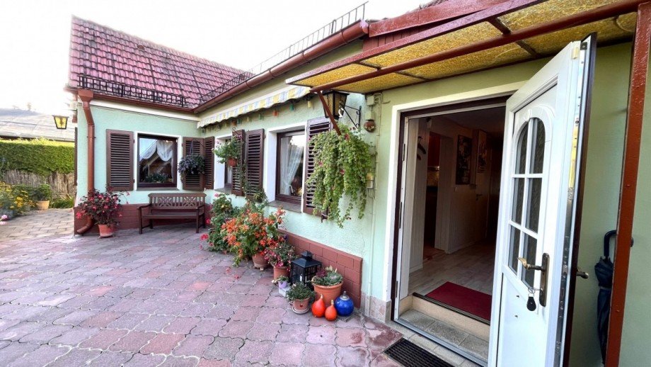 Ansicht von der Terrasse Bungalow Berlin