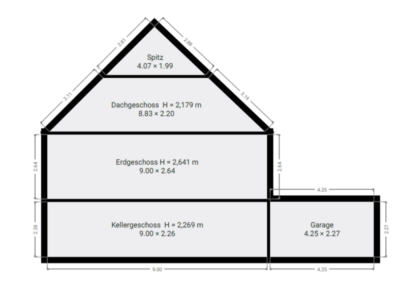 Schnitt Einfamilienhaus Berlin