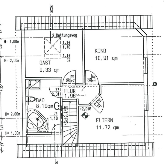 Grundriss DG Einfamilienhaus M�hlenbeck