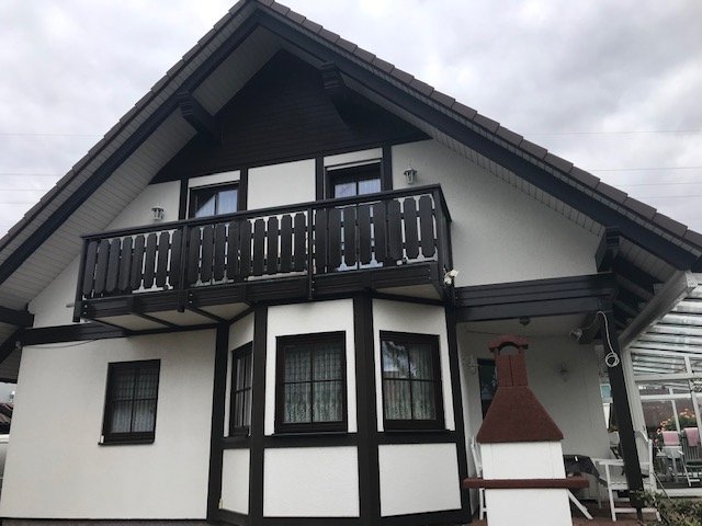 Blick zum Giebel Einfamilienhaus Berlin