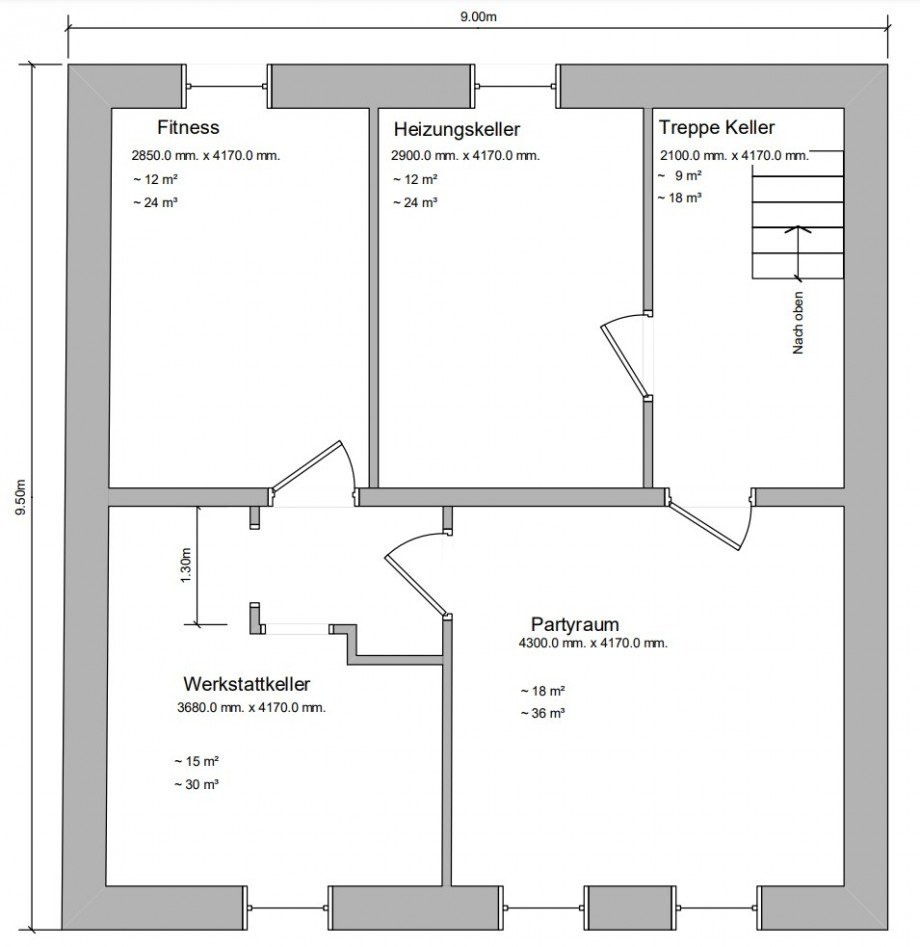 Grundriss VH Keller Zweifamilienhaus Berlin