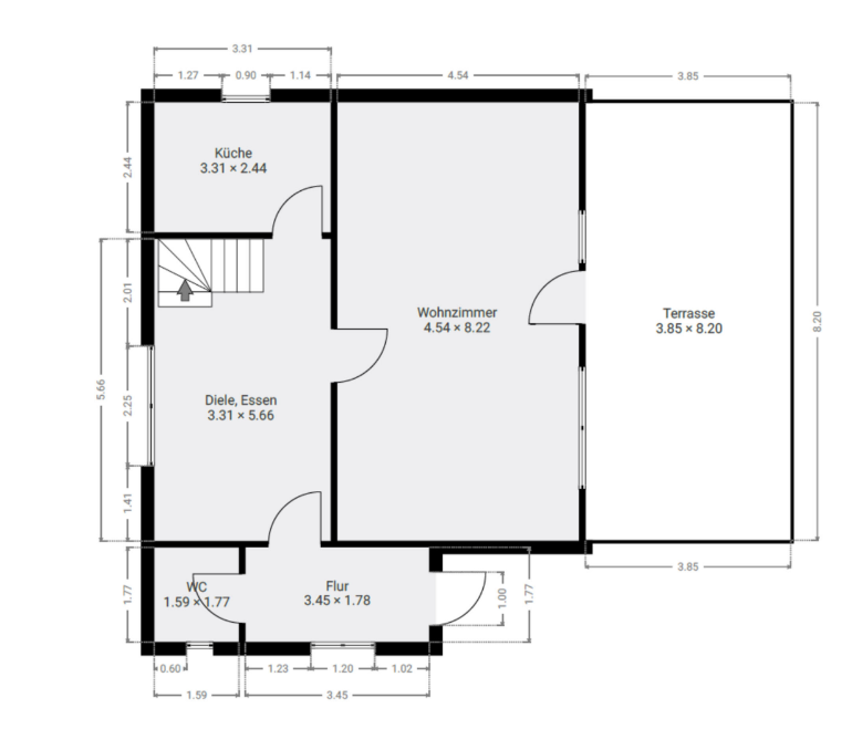 Grundriss EG Einfamilienhaus Berlin