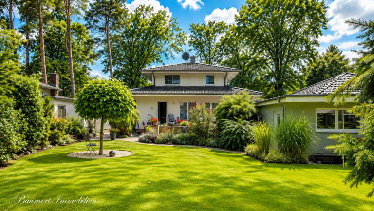 Blick vom Garten Z�hlsdorf Einfamilienhaus Wohnen mit Stil - Exklusives Einfamilienhaus mit separatem B�robereich