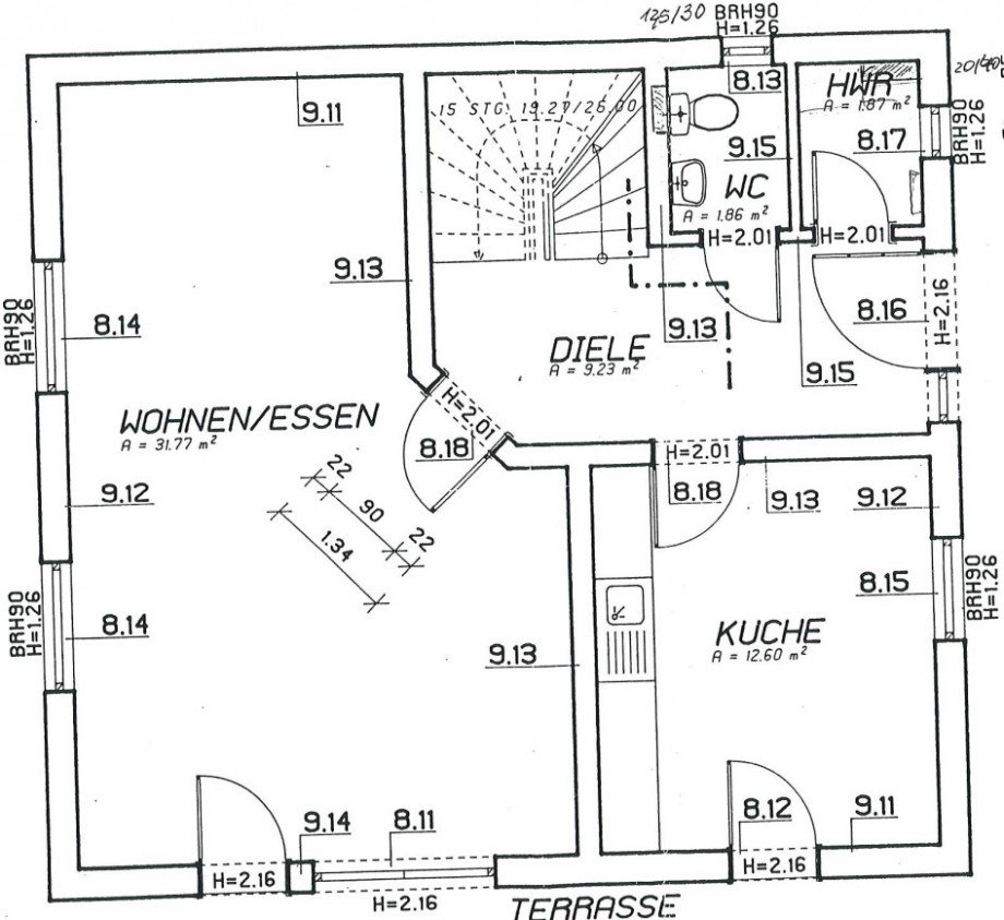 Grundriss EG Einfamilienhaus Treplin