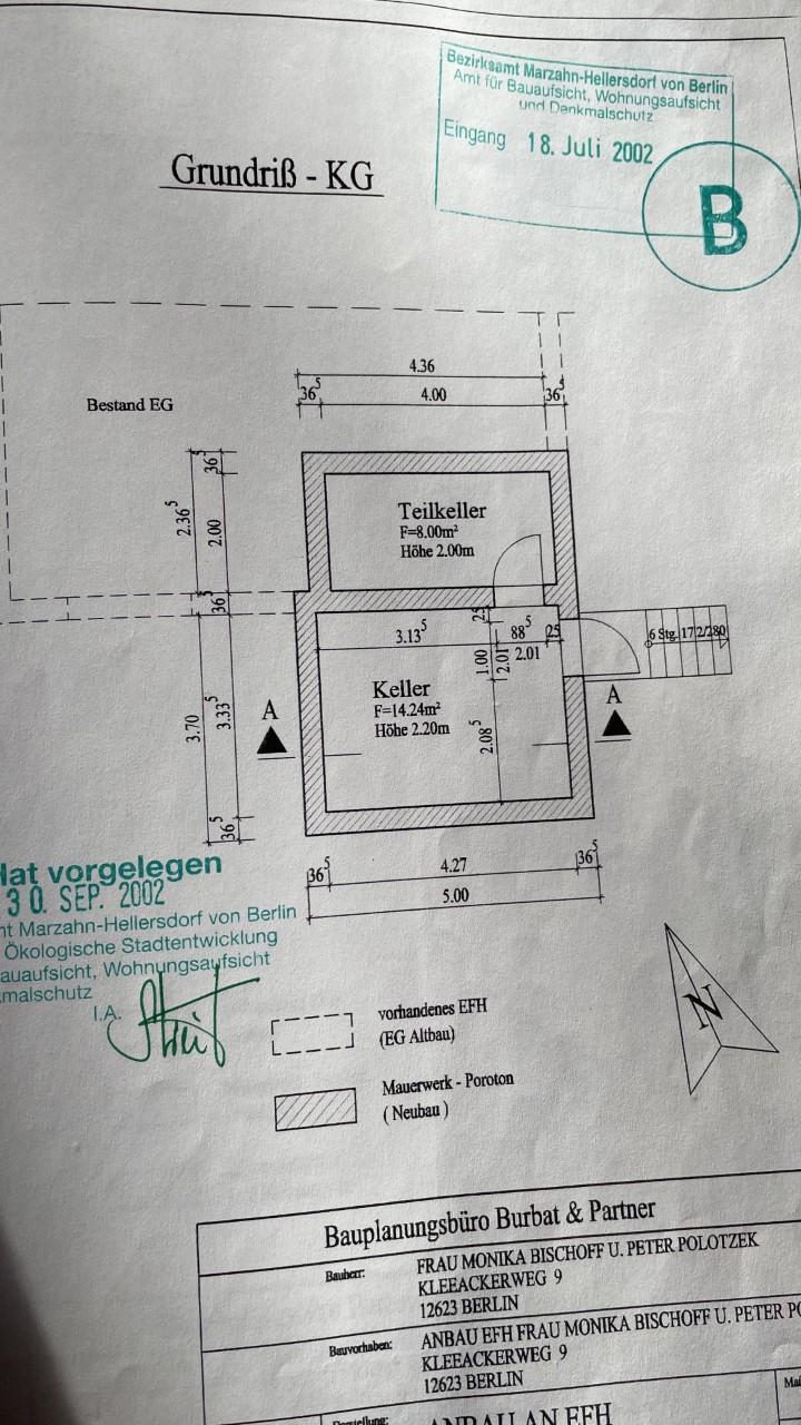 Grundri� Keller Einfamilienhaus Berlin