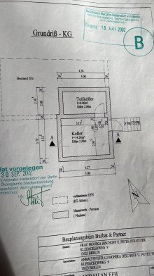 Grundri� Keller Bungalow mit 3 Zimmern und Teilkeller in Mahlsdorf Nord