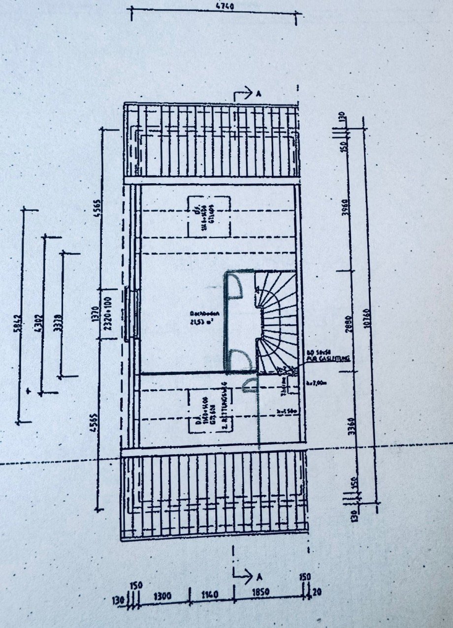 Grundriss Dachgeschoss Reihenendhaus Berlin