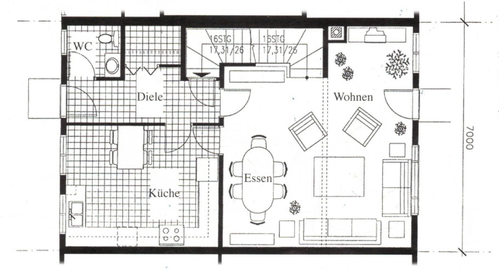 Grundriss EG Reihenmittelhaus Berlin