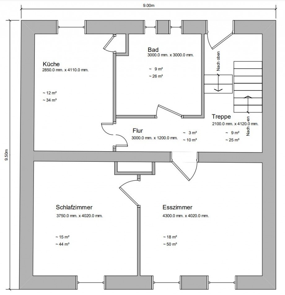 Grundriss VH Erdgeschoss Zweifamilienhaus Berlin