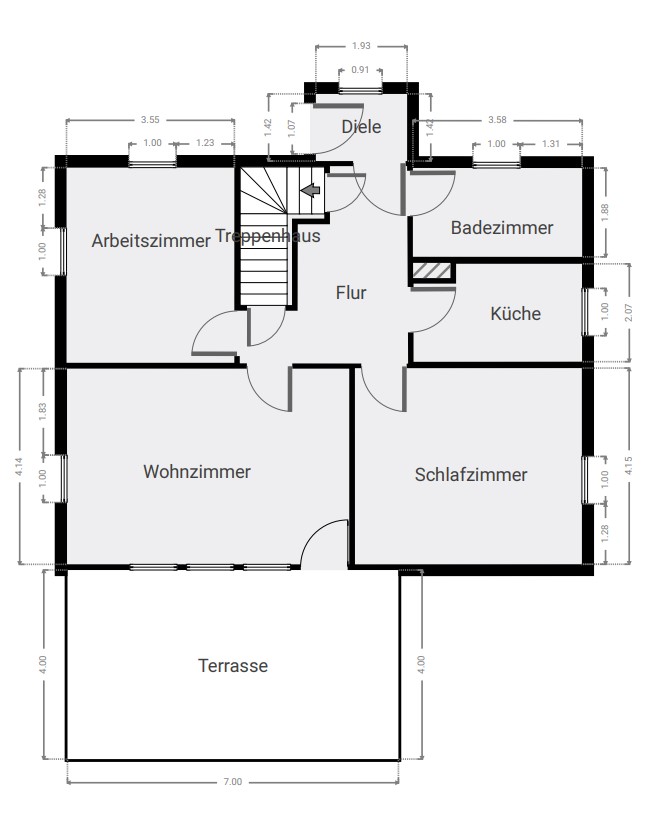 Grundriss EG Einfamilienhaus Hennigsdorf