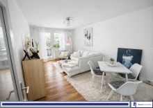 Wohnzimmer Gro�z�gige 4-Zimmer-Wohnung mit Balkon in Neu-Hohensch�nhausen
