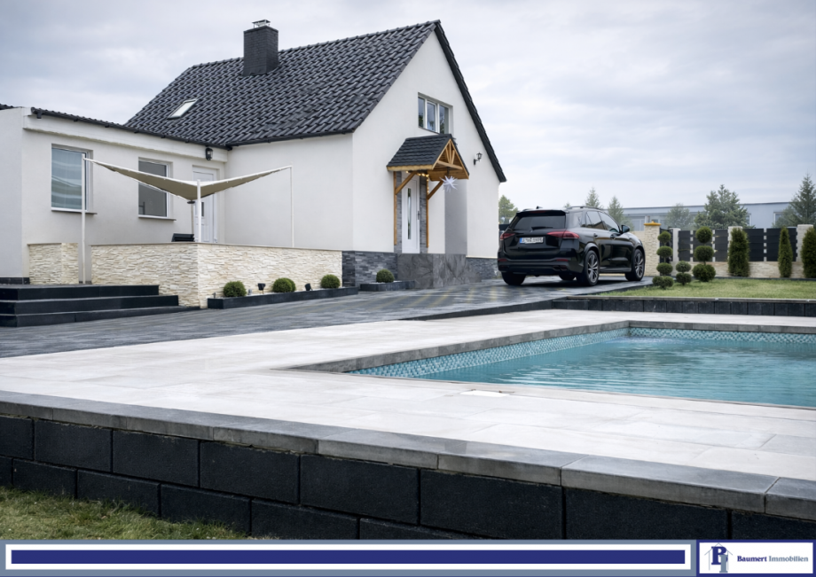 Hausansicht aus dem Garten Einfamilienhaus Kloster Lehnin