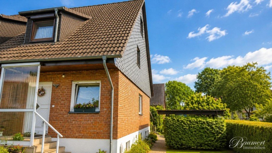 Hausansicht von hinten Doppelhaush�lfte Berlin