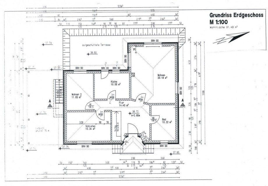 Grundriss EG Bungalow Berlin