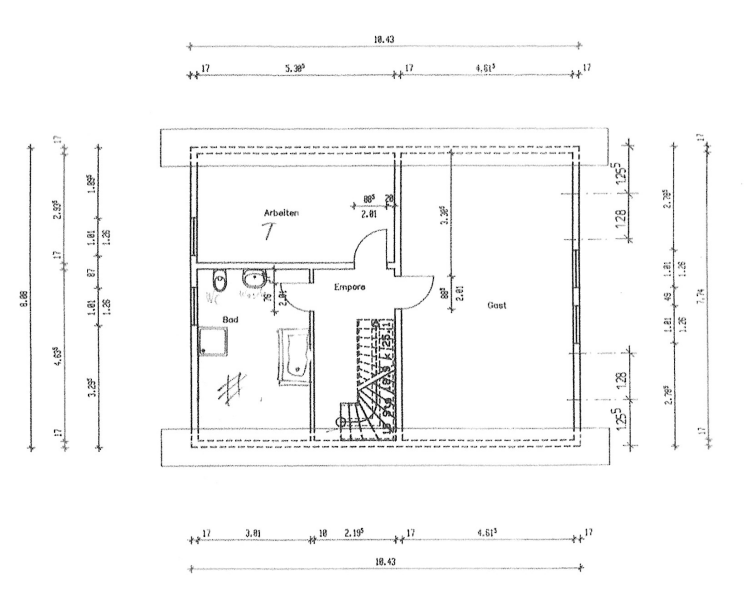 Grundriss DG Einfamilienhaus Gerbisdorf