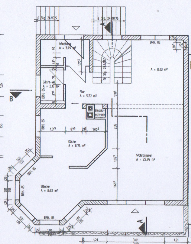 Grundriss EG Doppelhaush�lfte Berlin