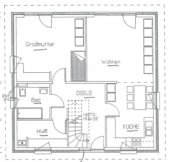 Grundriss EG Einfamilienhaus Berlin