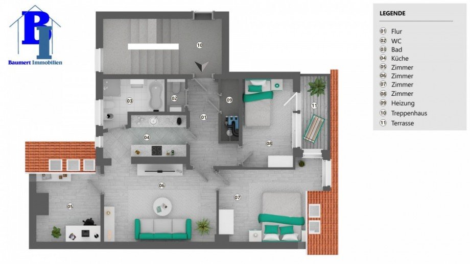 Variante 4 Zimmer Dachgeschosswohnung Berlin
