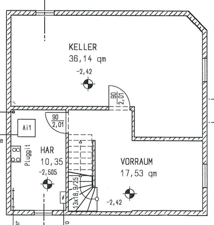 Grundriss KG Einfamilienhaus M�hlenbeck